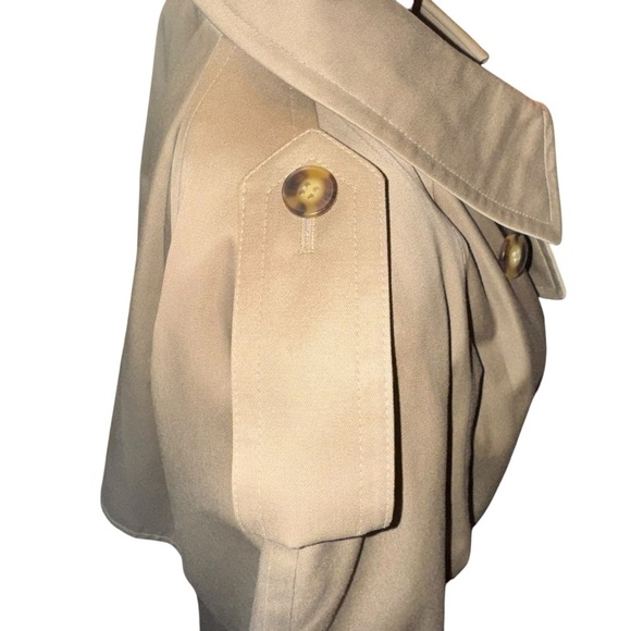 STAFFORD Men's All Weather Trench Coat REGULAR 46 Taupe Zip Out Liner Button Up - Picture 4 of 14